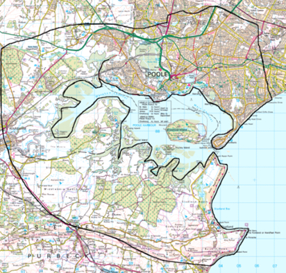 Figure. 1; Showing the entirety of the study area (adapted from Digimap, 2008)