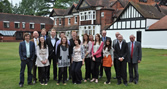 BU Media School Marketing students during their visit to Moor Hall with CIM Chief Executive, Rod Wilkes (far right)