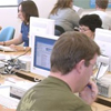 Students working at computers