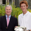 Vice-Chancellor of the University of St Andrews, Dr Brian Lang, and tournament winner Chris O'Hagan