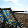 Deck chairs on Bournemouth beach