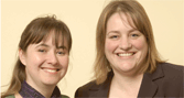 Student midwives, Catherine Ricklesford and Amanda Jarvis-Rush