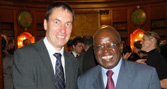 BU Deputy Vice-Chancellor David Willey with Professor Murapa of CIDA