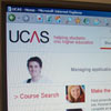 UCAS website on computer screen