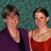 BU's Sherry Jeary (left) and prize-winning graduate Helen Paget (right)