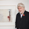 Swanage-based artist Brian Graham at the launch of the Art and Language exhibition at Bournemouth University