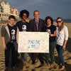 BU’s Vice Chancellor John Vinney joins students on the beach