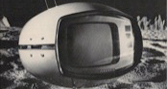 The image of the television comes from an advertisement entitled 'Attention Earth People' for the Panasonic Orbitel TR-005, produced in 1973.  Permission granted by Panasonic. 