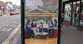 Advertising & Marketing Communications students feature on bus stop in Winton