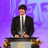 Sam Shetabi receiving his BBC Blast and BAFTA Youth Screen-Skills Award
