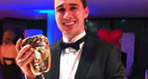 Joe Casey with his BAFTA