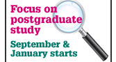 Focus on postgraduate study graphic