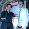 BU Graduate Harry Ward and ITV ‘Dream Homes’ presenter and designer, Oliver Heath with Harry’s invention the ‘Orb’
