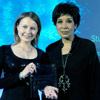 Alina Talipova with TV presenter Moira Stuart at Shine Awards 