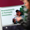 A Fairtrade sign at Bournemouth University