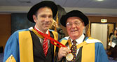 BU honorary graduates Darren Kenny and Bernard Roberts