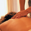 Person receiving back massage
