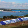 Simulated crime scene at Hengistbury Head