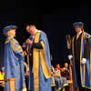 BU Pro-Chancellor, Dame Yvonne Moores, wiith Honorary Graduate, Dr Brian Astin
