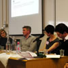 From left to right: Anna Adams; Newsnight, Tom Giles; Panorma, Louise Tickle; Freelance, Nick Ryan; Freelance investigative journalist