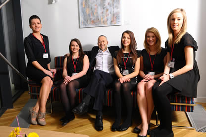 Michel Roux Jr. with some of the BA (Hons) Events Management students who organised the Careers Forum