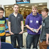 Some of the students taking part in the Zelda marathon in The Atrium
