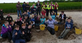 Members of Young Archaeologists' Clubs with BU staff and students at the Big Dig